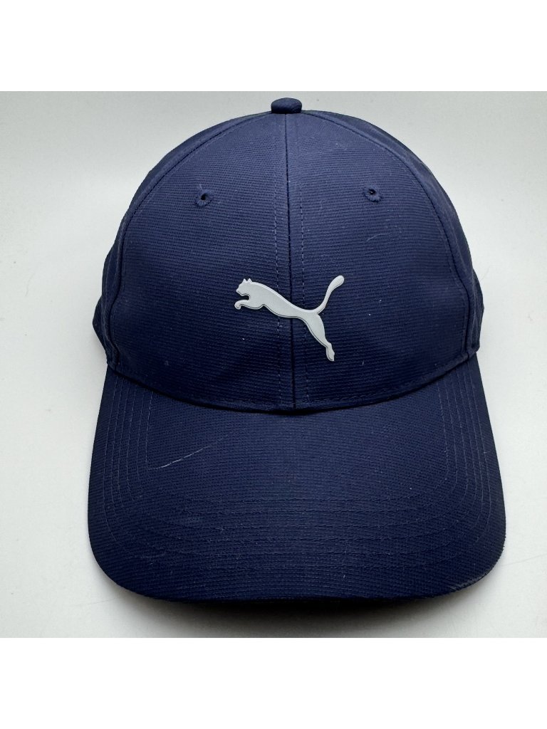 Puma Golf Mens Adjustable Baseball Cap Hat Navy Blue Performance Logo Strapback